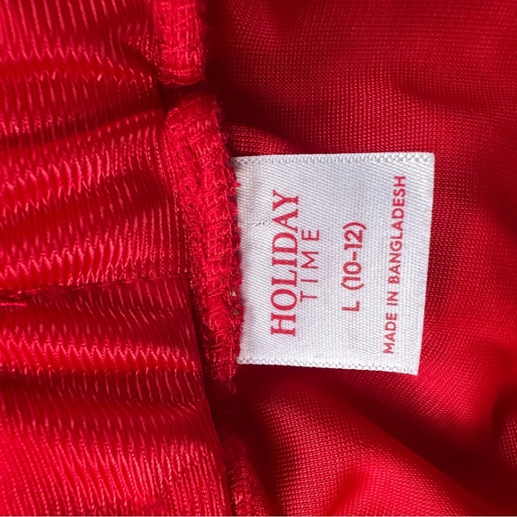 Holiday time girls red tulle skirt with gold snowflakes - Picture 7 of 7